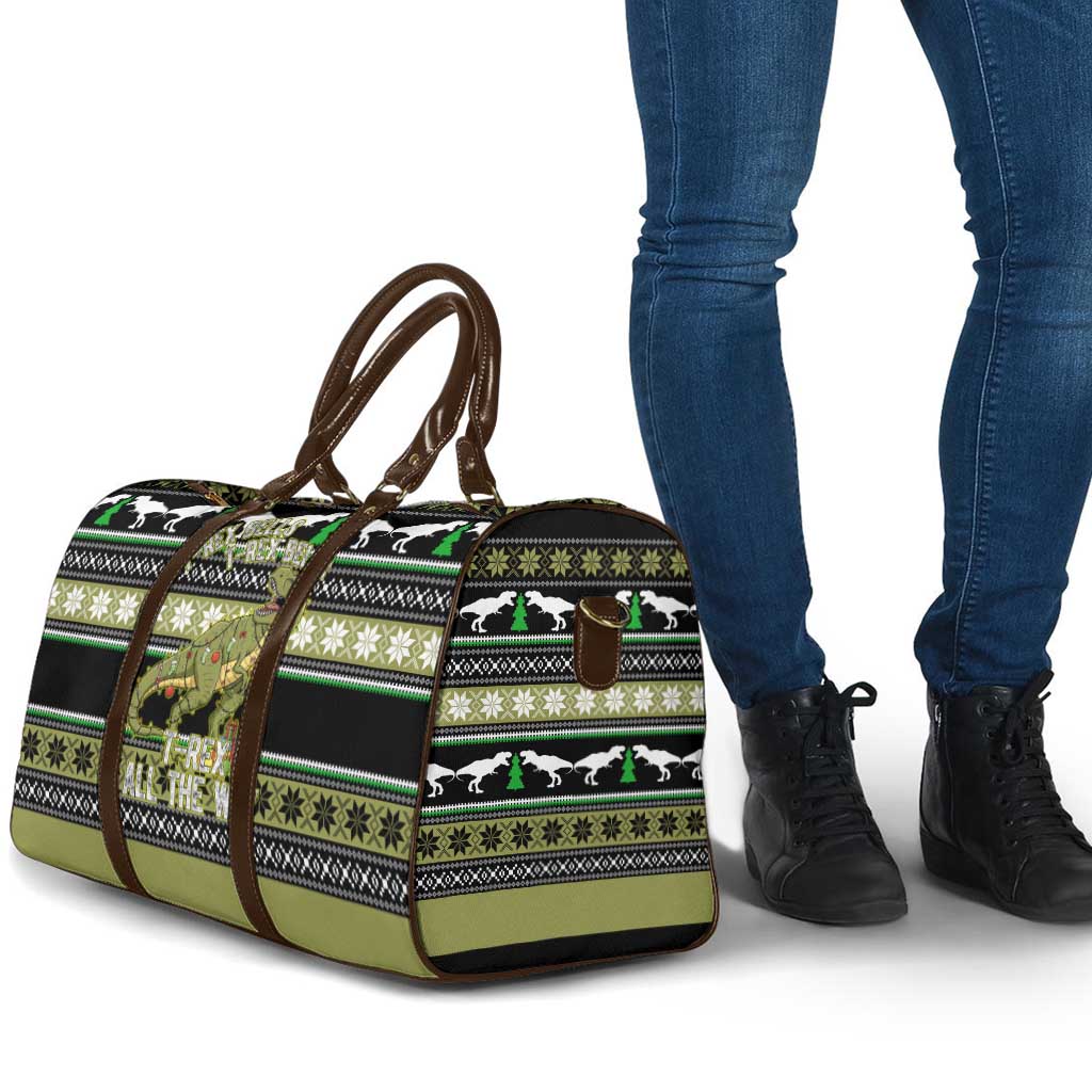 Christmas T Rex Tree Travel Bag Xmas Holiday Patterns - undefined