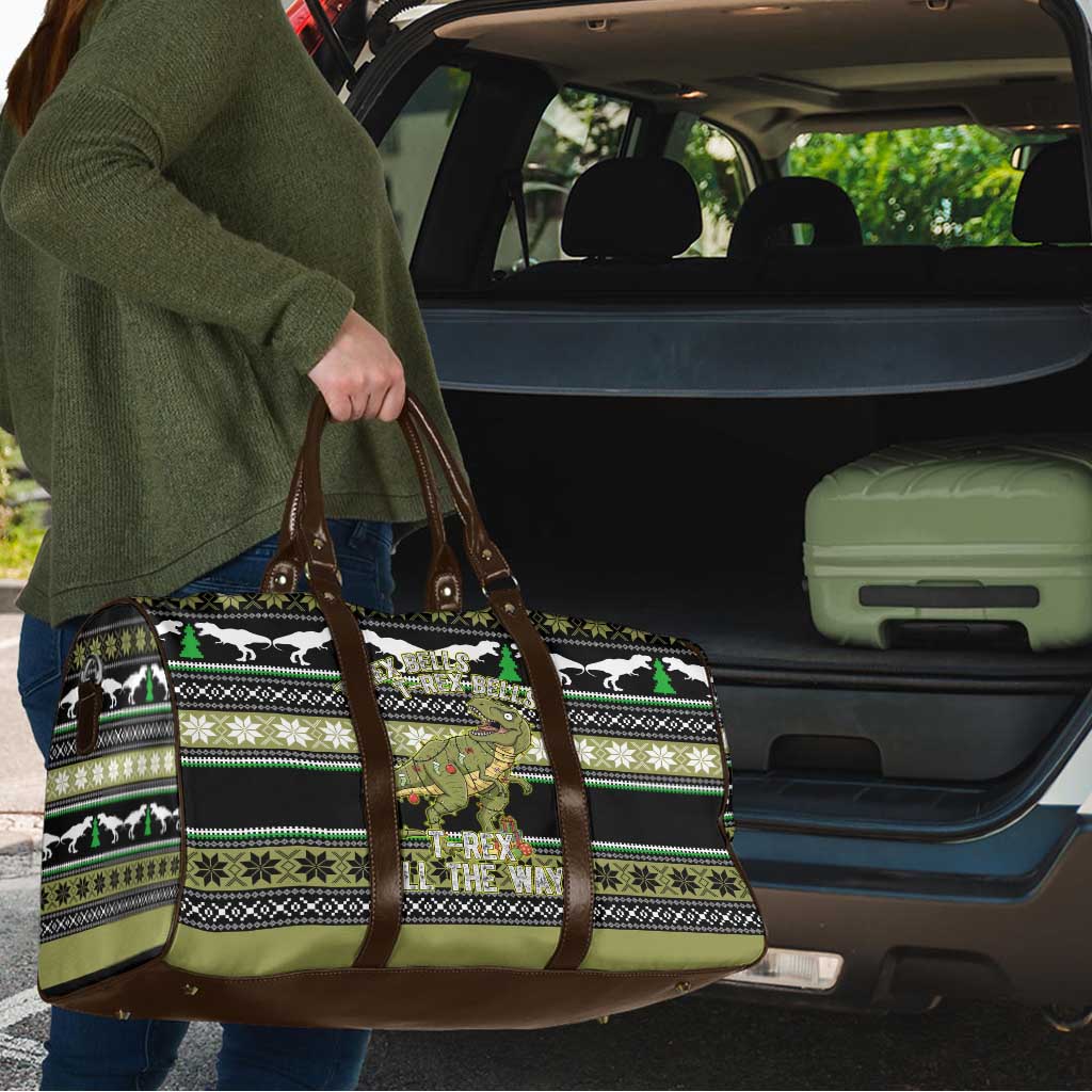 Christmas T Rex Tree Travel Bag Xmas Holiday Patterns - undefined
