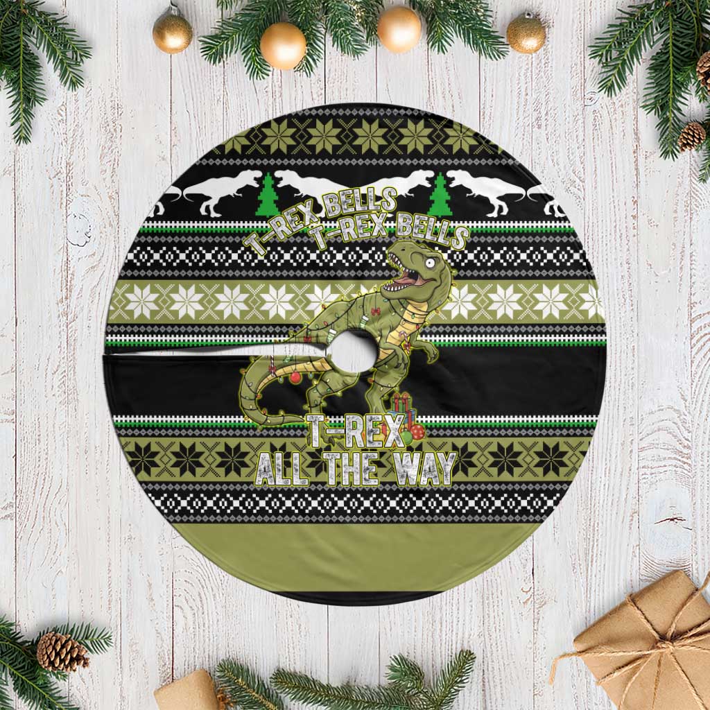 Christmas T Rex Tree Tree Skirt Xmas Holiday Patterns - Wonder Print Shop