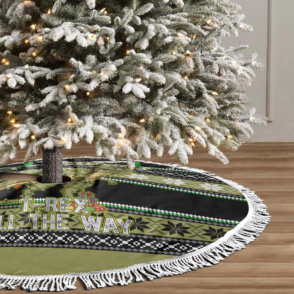 Christmas T Rex Tree Tree Skirt Xmas Holiday Patterns - Wonder Print Shop