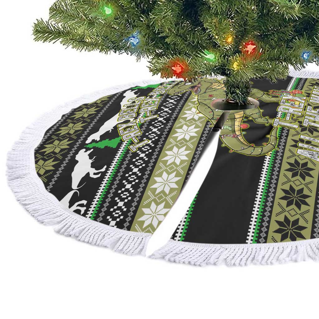 Christmas T Rex Tree Tree Skirt Xmas Holiday Patterns - Wonder Print Shop