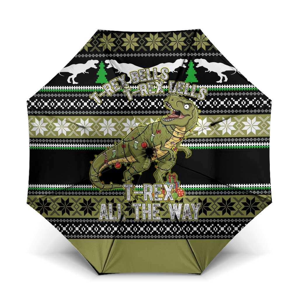 Christmas T Rex Tree Umbrella Xmas Holiday Patterns - Wonder Print Shop