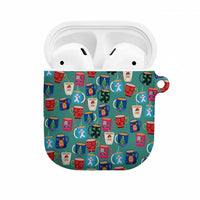 Christmas Teapot Group AirPods Case Xmas Holiday Patterns - Wonder Print Shop