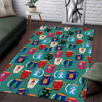 Christmas Teapot Group Area Rug Xmas Holiday Patterns - Wonder Print Shop