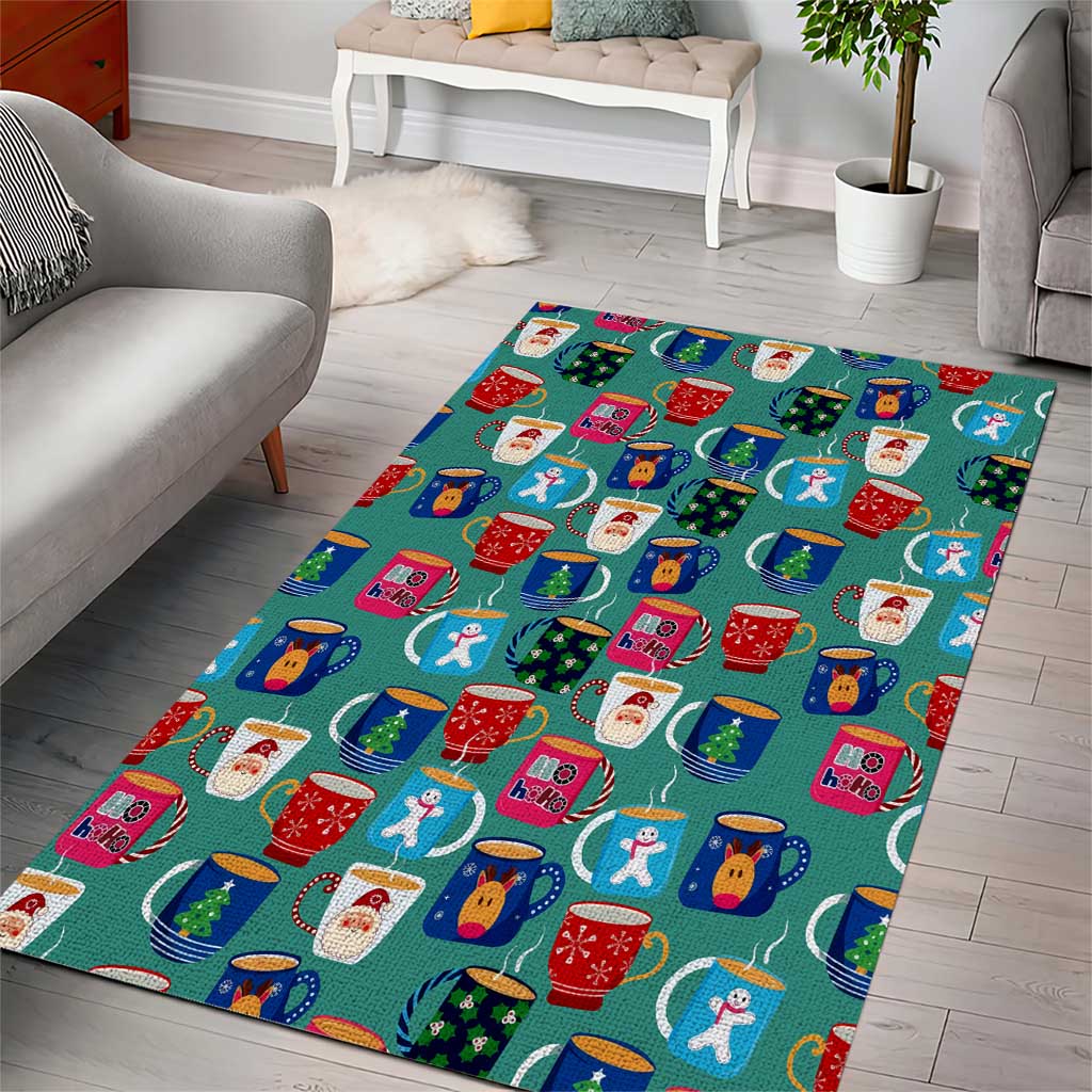Christmas Teapot Group Area Rug Xmas Holiday Patterns - Wonder Print Shop