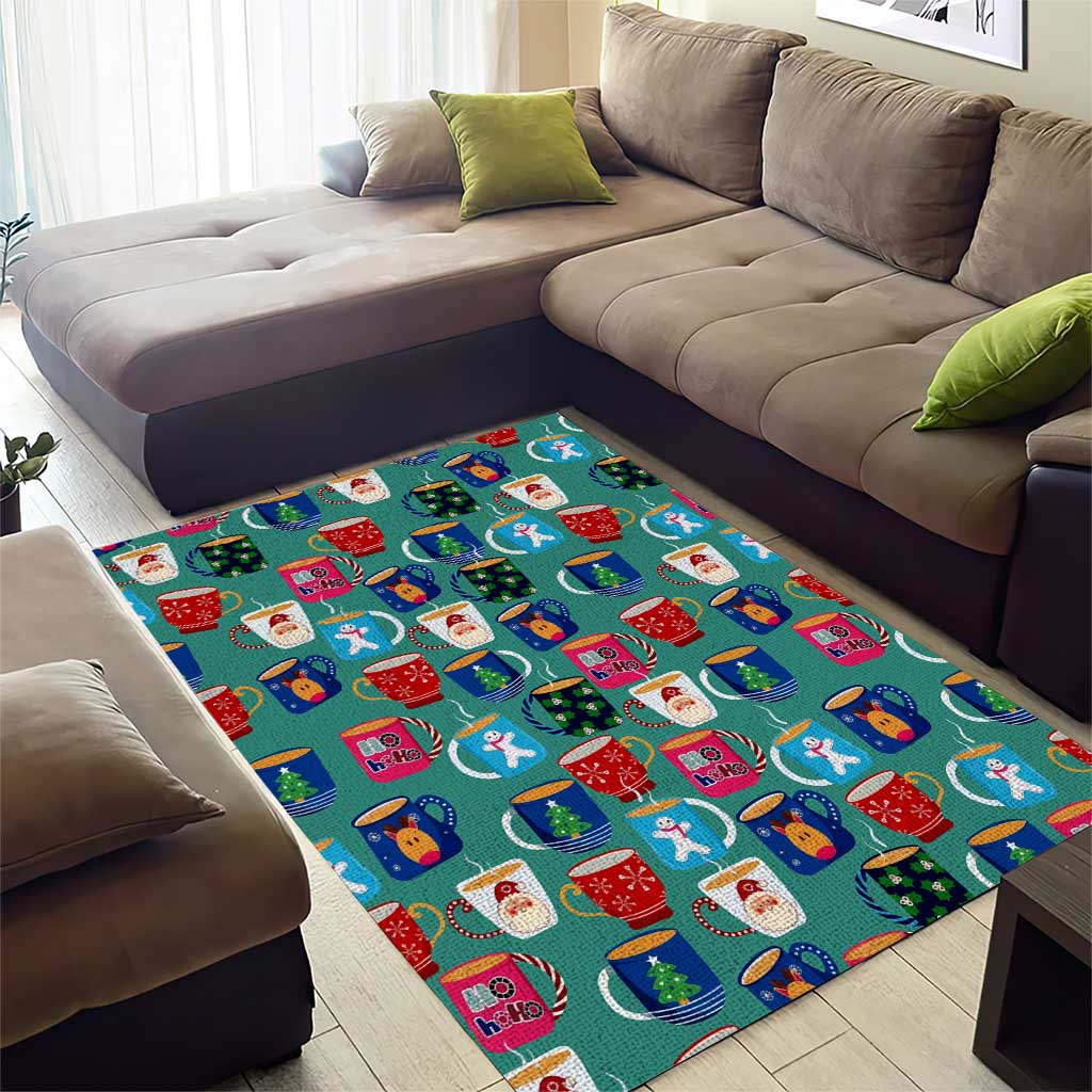 Christmas Teapot Group Area Rug Xmas Holiday Patterns - Wonder Print Shop