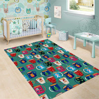Christmas Teapot Group Area Rug Xmas Holiday Patterns - Wonder Print Shop