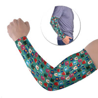 Christmas Teapot Group Arm Sleeves Xmas Holiday Patterns - Wonder Print Shop