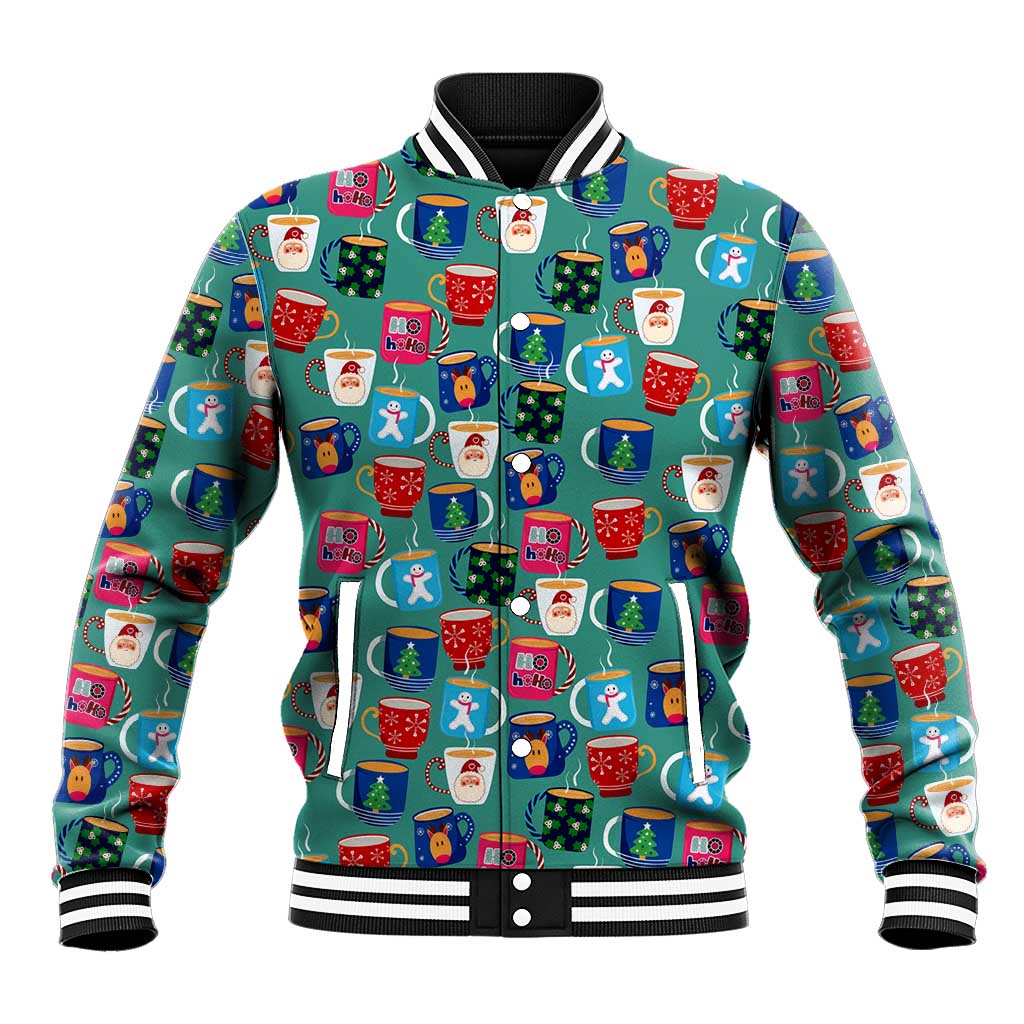 Christmas Teapot Group Baseball Jacket Xmas Holiday Patterns - Wonder Print Shop