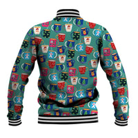 Christmas Teapot Group Baseball Jacket Xmas Holiday Patterns - Wonder Print Shop