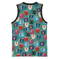 Christmas Teapot Group Basketball Jersey Xmas Holiday Patterns - Wonder Print Shop