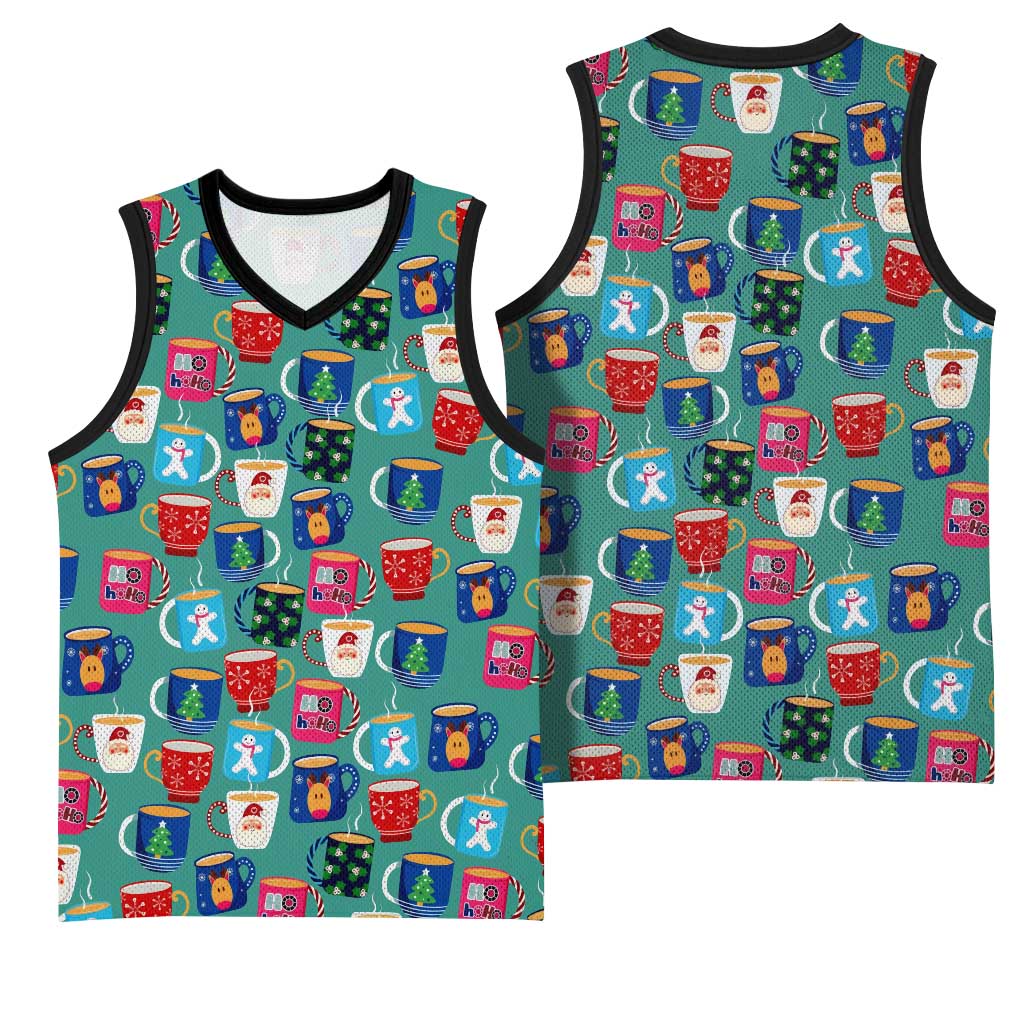Christmas Teapot Group Basketball Jersey Xmas Holiday Patterns - Wonder Print Shop