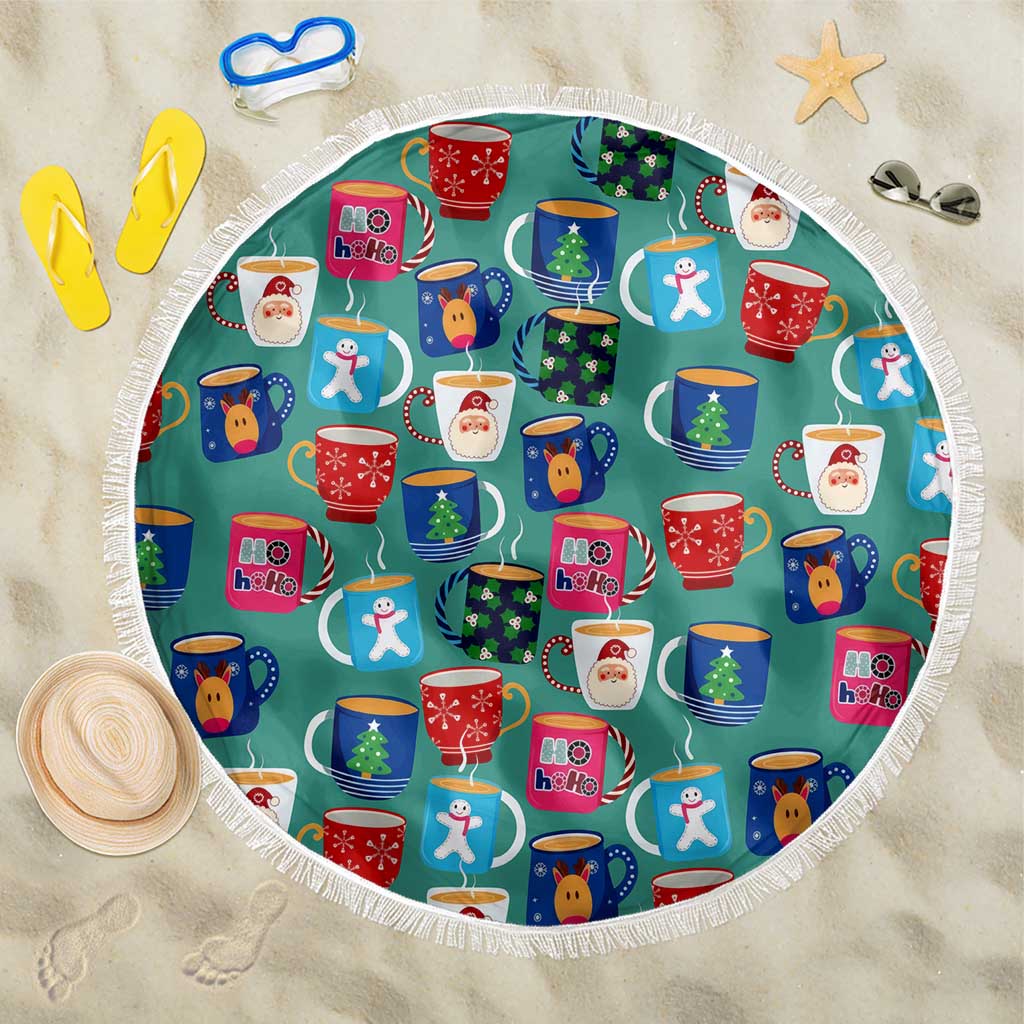 Christmas Teapot Group Beach Blanket Xmas Holiday Patterns - undefined