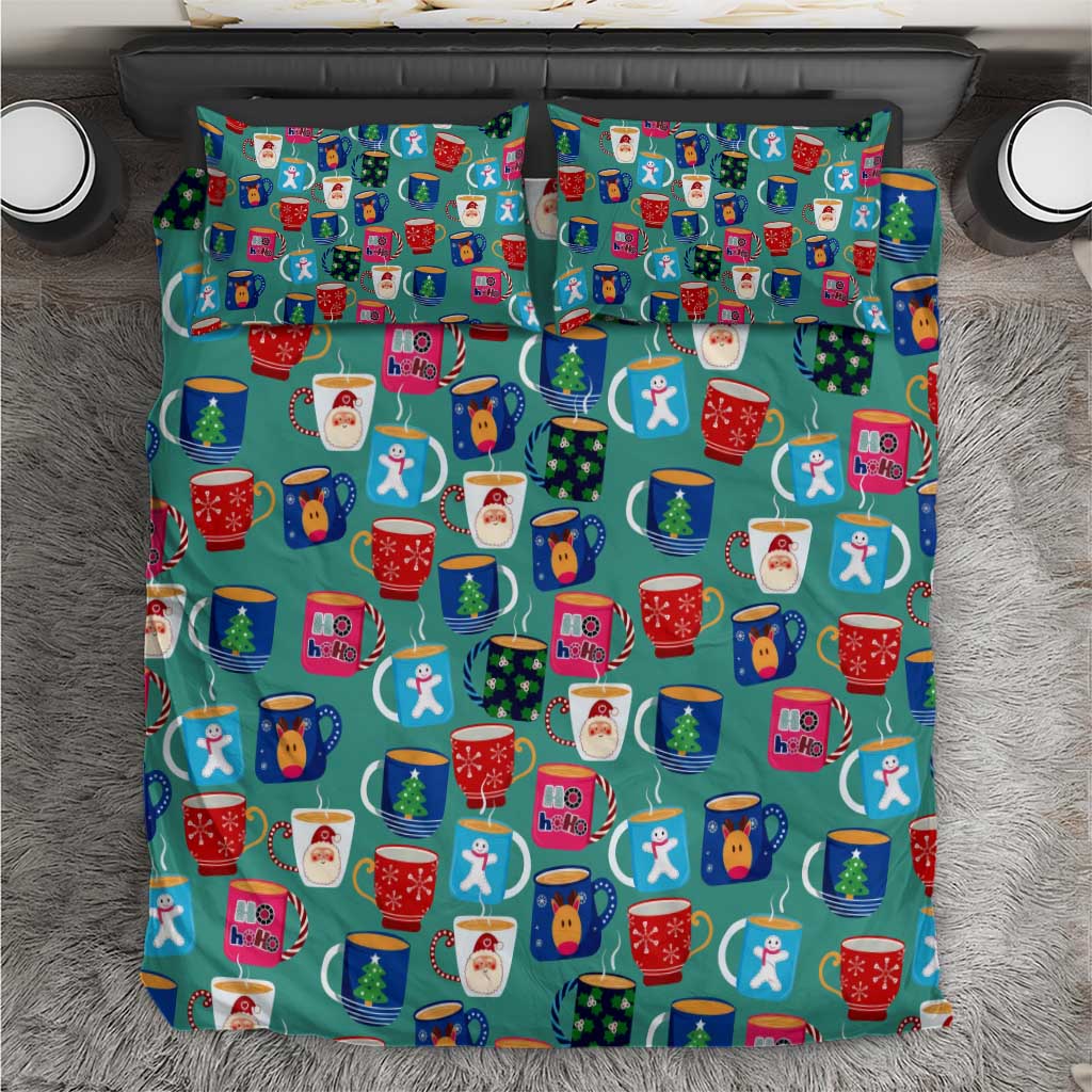 Christmas Teapot Group Bedding Set Xmas Holiday Patterns - Wonder Print Shop