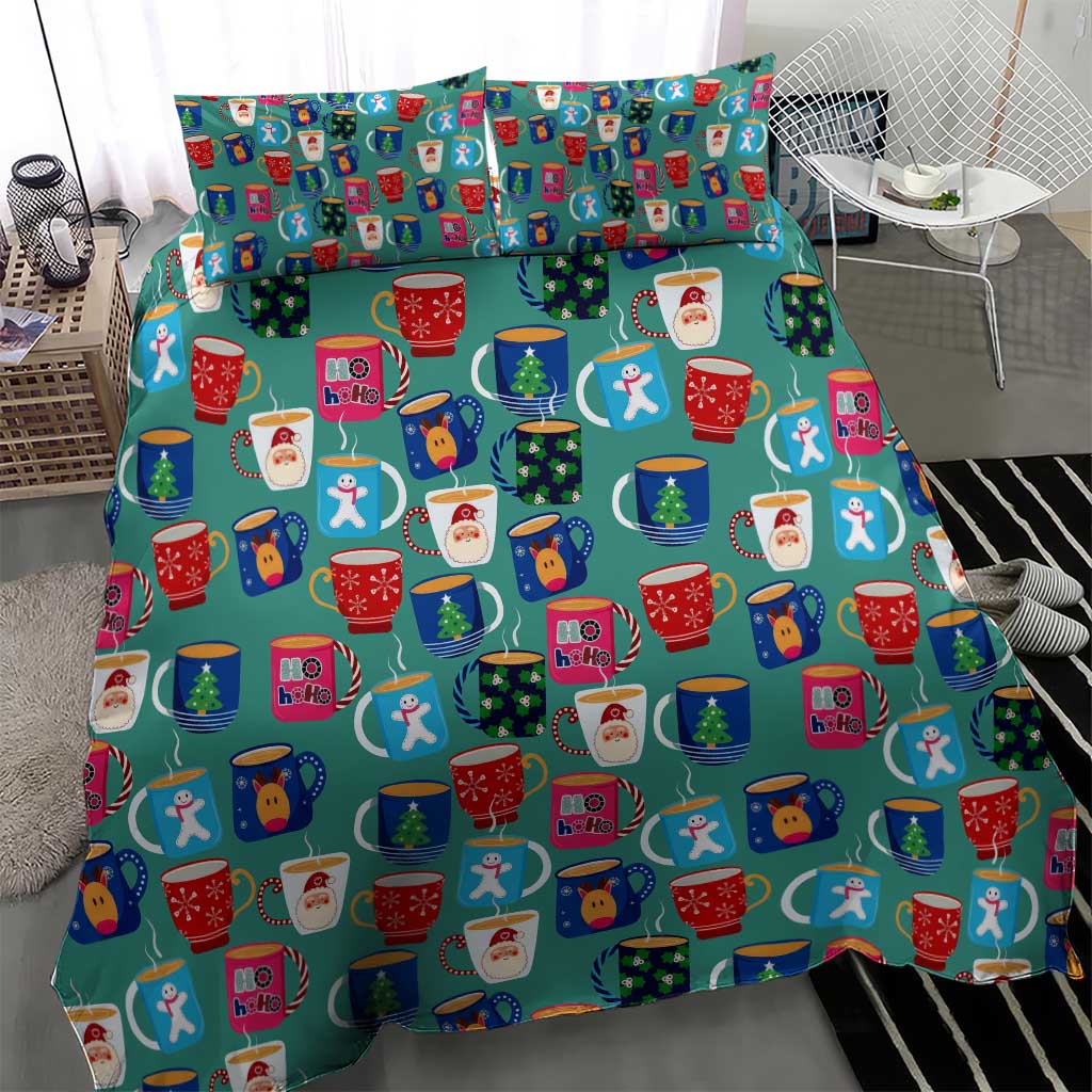 Christmas Teapot Group Bedding Set Xmas Holiday Patterns - Wonder Print Shop