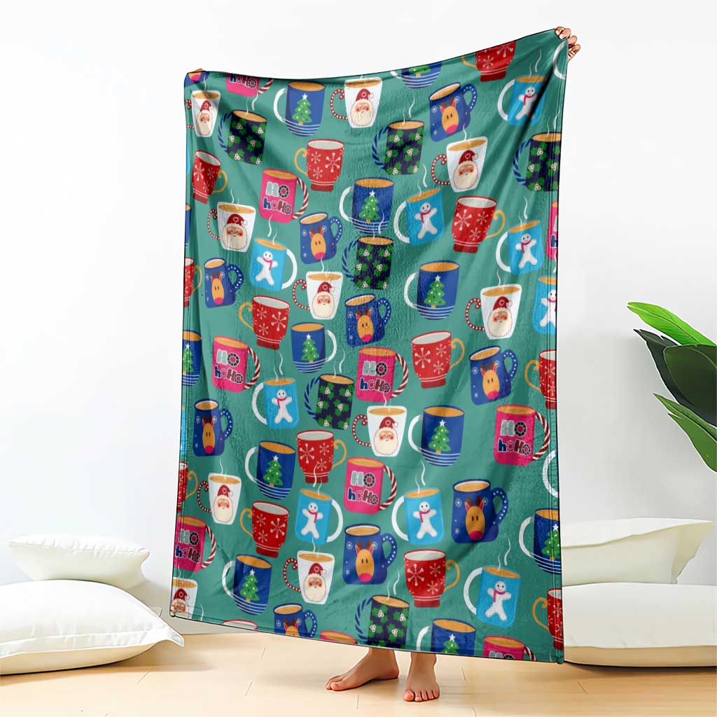 Christmas Teapot Group Blanket Xmas Holiday Patterns - Wonder Print Shop