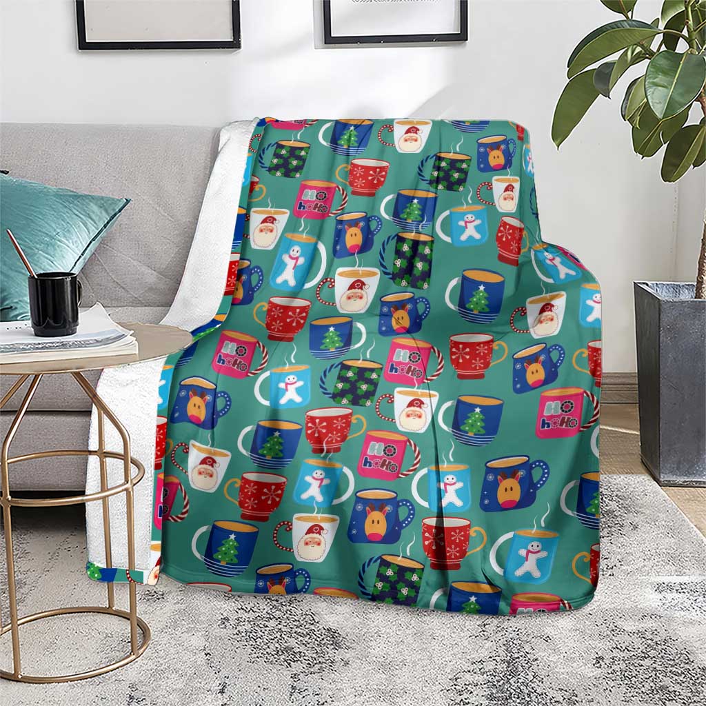 Christmas Teapot Group Blanket Xmas Holiday Patterns - Wonder Print Shop
