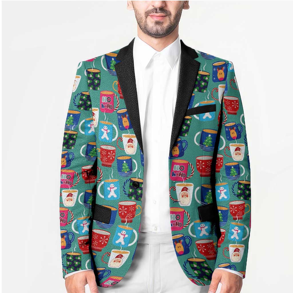 Christmas Teapot Group Blazer Xmas Holiday Patterns - Wonder Print Shop