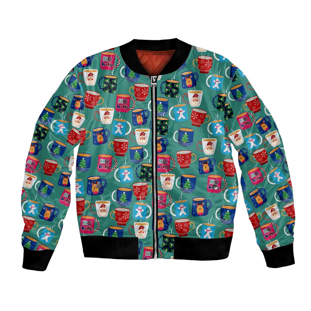 Christmas Teapot Group Bomber Jacket Xmas Holiday Patterns - Wonder Print Shop