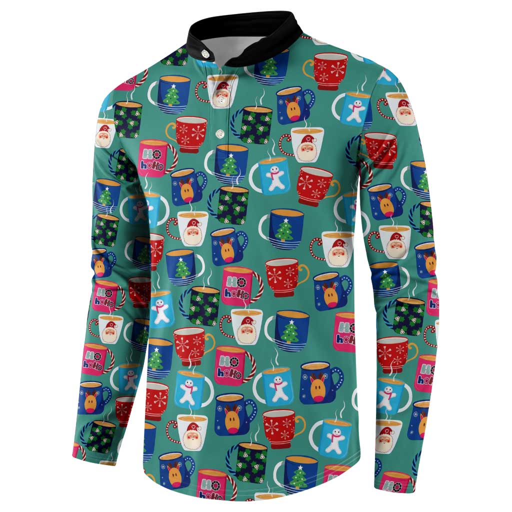 Christmas Teapot Group Button Sweatshirt Xmas Holiday Patterns - Wonder Print Shop