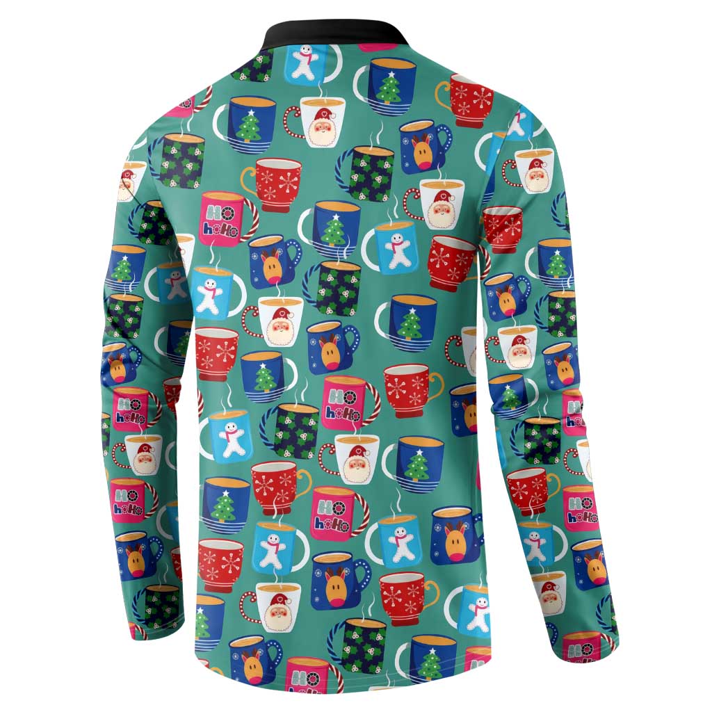 Christmas Teapot Group Button Sweatshirt Xmas Holiday Patterns - Wonder Print Shop