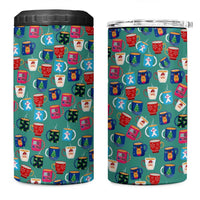 Christmas Teapot Group 4 in 1 Can Cooler Tumbler Xmas Holiday Patterns - Wonder Print Shop