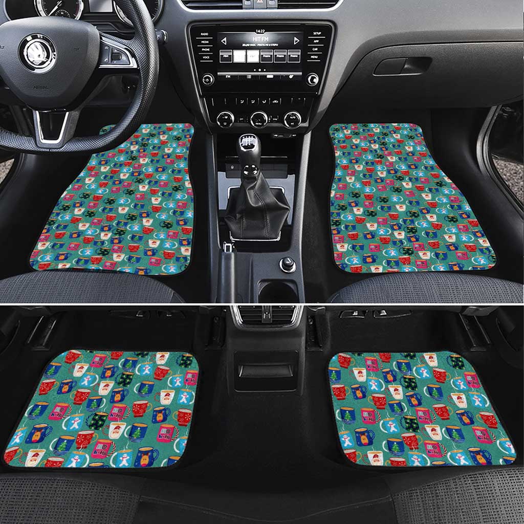 Christmas Teapot Group Car Mats Xmas Holiday Patterns - Wonder Print Shop