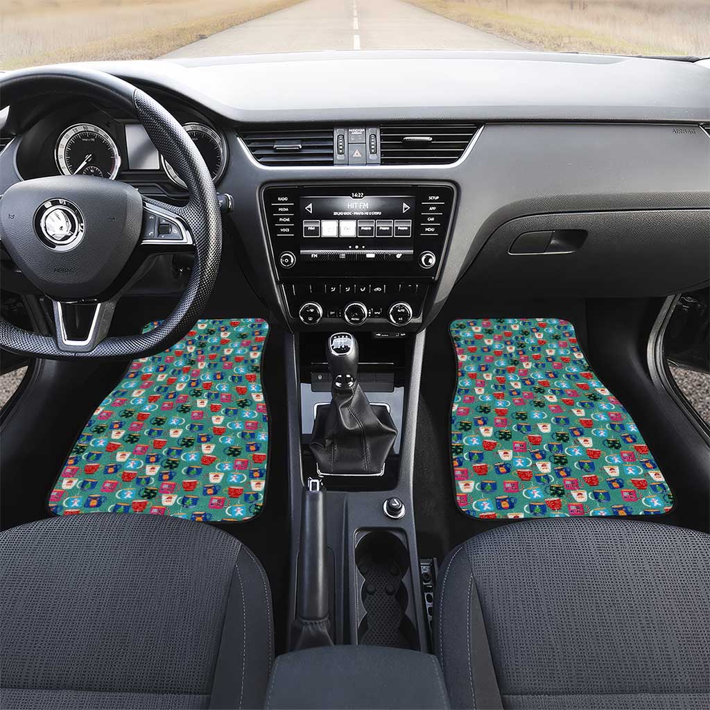 Christmas Teapot Group Car Mats Xmas Holiday Patterns - Wonder Print Shop