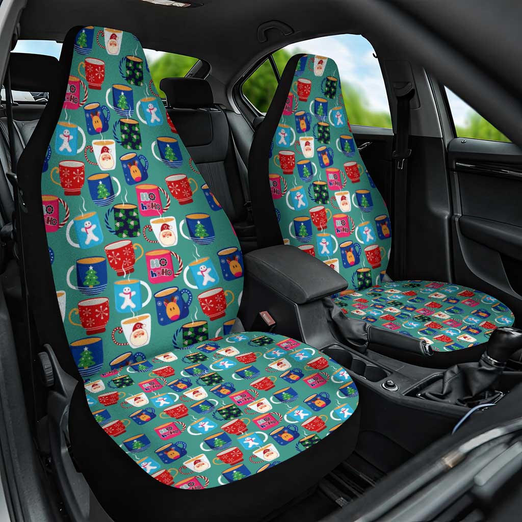 Christmas Teapot Group Car Seat Cover Xmas Holiday Patterns - Wonder Print Shop