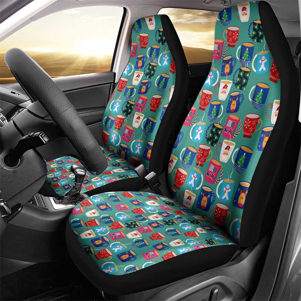 Christmas Teapot Group Car Seat Cover Xmas Holiday Patterns - Wonder Print Shop