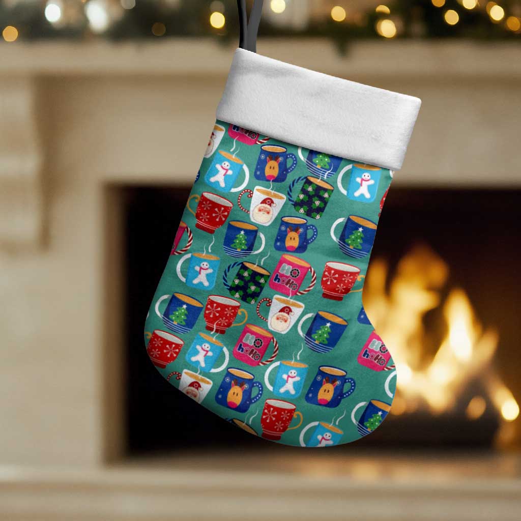 Christmas Teapot Group Christmas Stocking Xmas Holiday Patterns - Wonder Print Shop