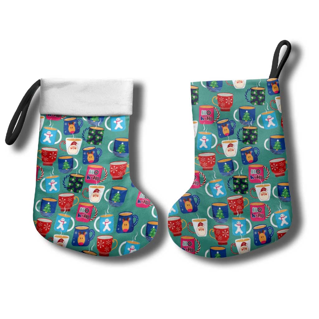 Christmas Teapot Group Christmas Stocking Xmas Holiday Patterns - Wonder Print Shop