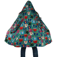 Christmas Teapot Group Cloak Xmas Holiday Patterns - Wonder Print Shop