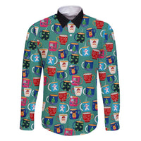 Christmas Teapot Group Family Matching Long Sleeve Bodycon Dress and Hawaiian Shirt Xmas Holiday Patterns - Wonder Print Shop