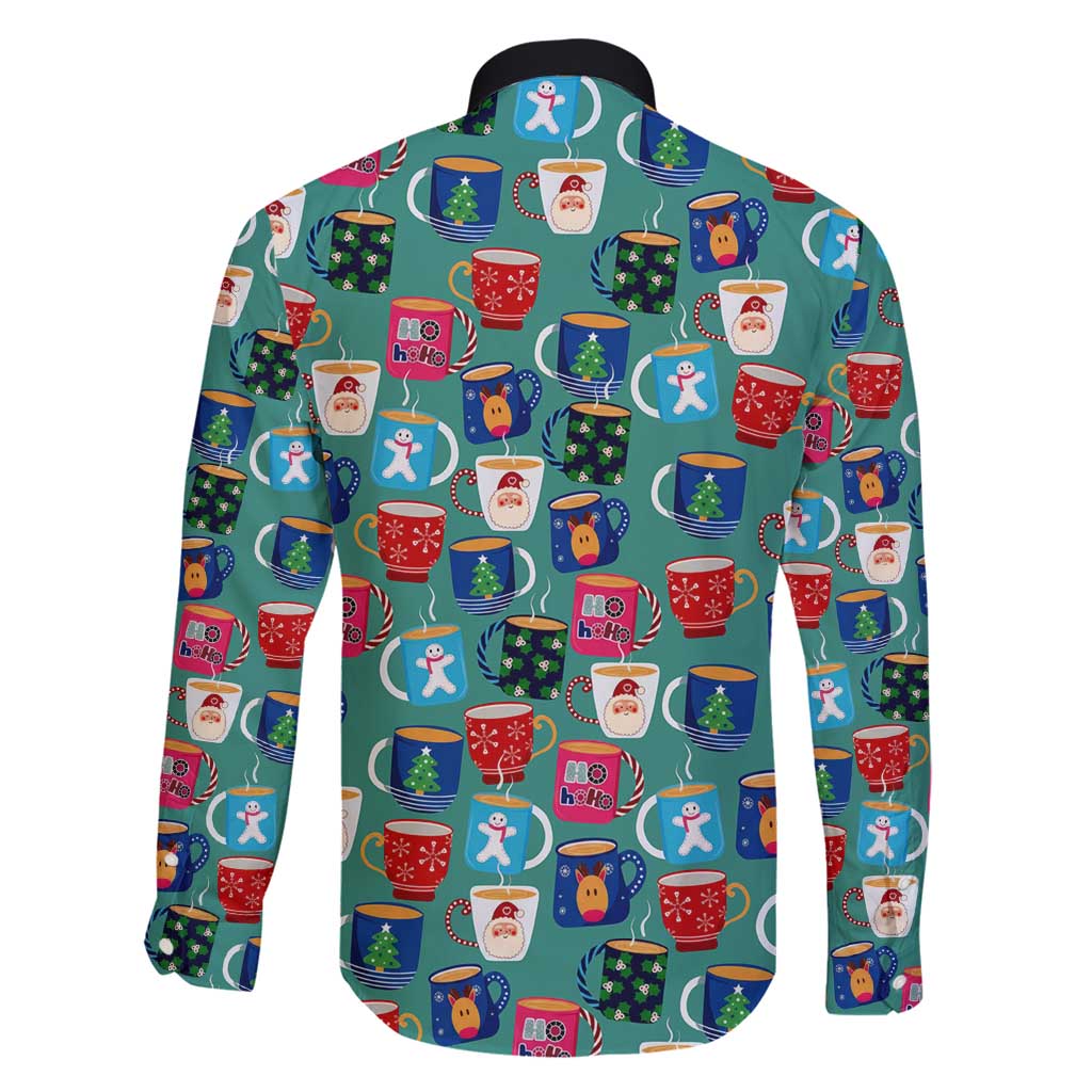 Christmas Teapot Group Family Matching Long Sleeve Bodycon Dress and Hawaiian Shirt Xmas Holiday Patterns - Wonder Print Shop