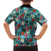 Christmas Teapot Group Family Matching Off The Shoulder Long Sleeve Dress and Hawaiian Shirt Xmas Holiday Patterns - Wonder Print Shop