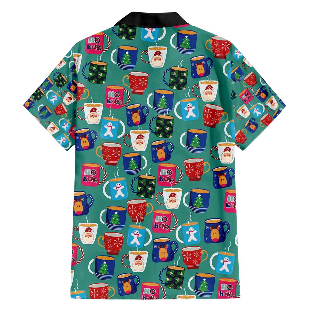 Christmas Teapot Group Family Matching Off Shoulder Short Dress and Hawaiian Shirt Xmas Holiday Patterns - Wonder Print Shop