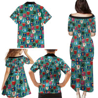 Christmas Teapot Group Family Matching Puletasi and Hawaiian Shirt Xmas Holiday Patterns - Wonder Print Shop