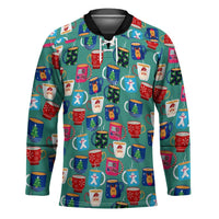 Christmas Teapot Group Hockey Jersey Xmas Holiday Patterns - Wonder Print Shop