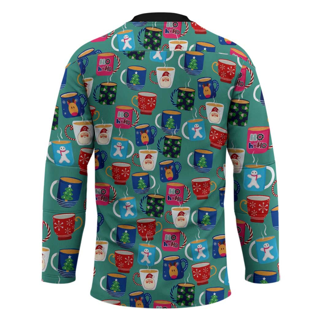 Christmas Teapot Group Hockey Jersey Xmas Holiday Patterns - Wonder Print Shop