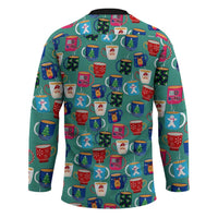 Christmas Teapot Group Hockey Jersey Xmas Holiday Patterns - Wonder Print Shop