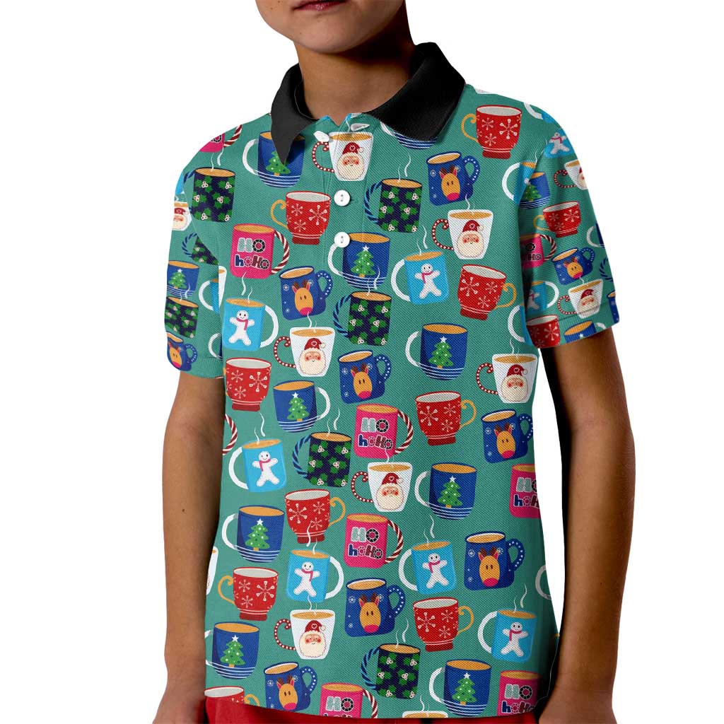 Christmas Teapot Group Kid Polo Shirt Xmas Holiday Patterns - Wonder Print Shop