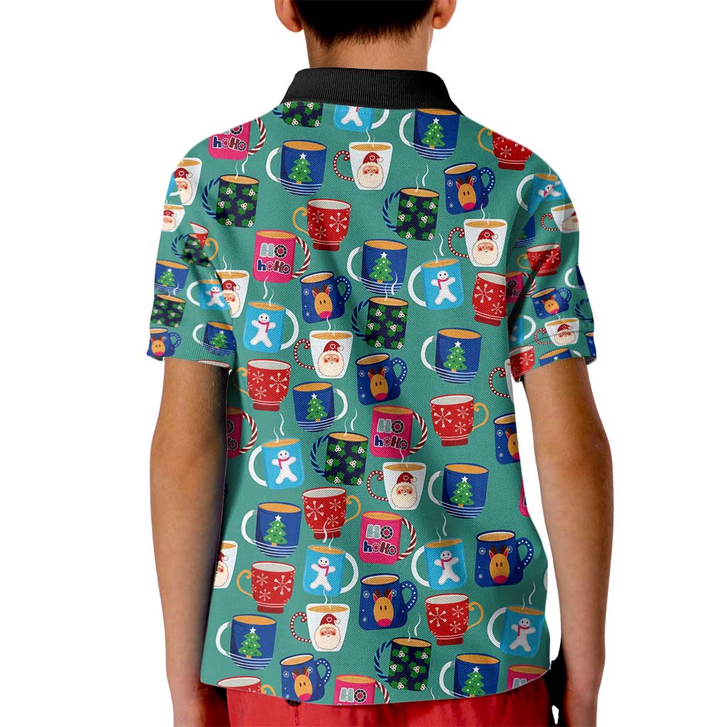 Christmas Teapot Group Kid Polo Shirt Xmas Holiday Patterns - Wonder Print Shop