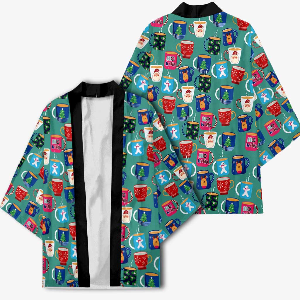 Christmas Teapot Group Kimono Xmas Holiday Patterns - Wonder Print Shop