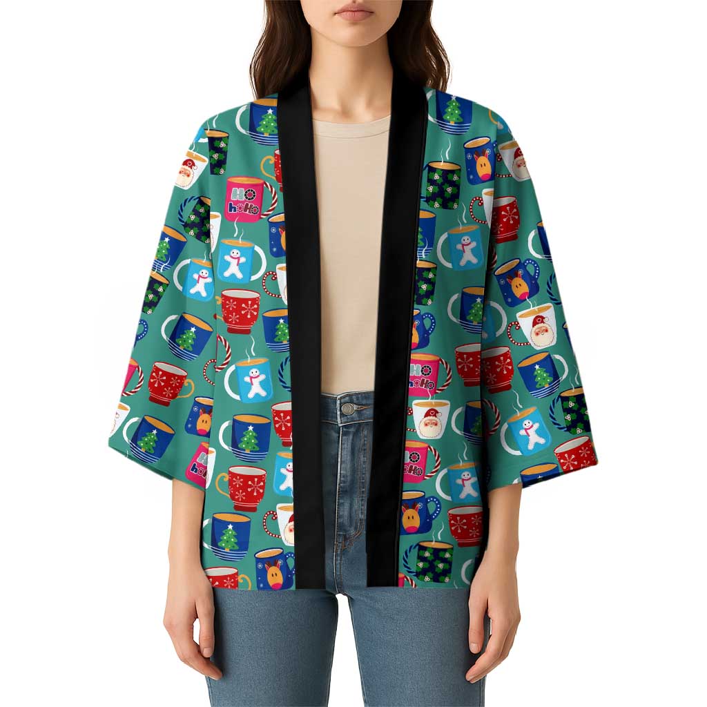 Christmas Teapot Group Kimono Xmas Holiday Patterns - Wonder Print Shop