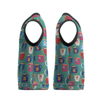 Christmas Teapot Group Christmas Knitted V-Neck Vest Xmas Holiday Patterns - Wonder Print Shop