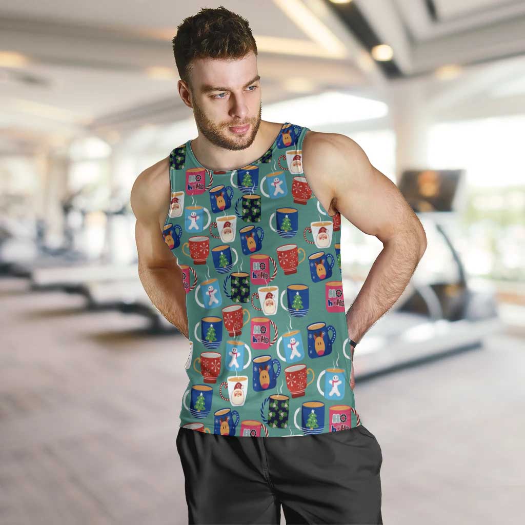Christmas Teapot Group Men Tank Top Xmas Holiday Patterns - Wonder Print Shop