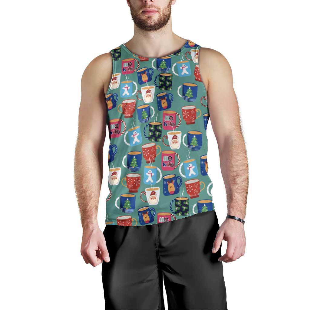 Christmas Teapot Group Men Tank Top Xmas Holiday Patterns - Wonder Print Shop