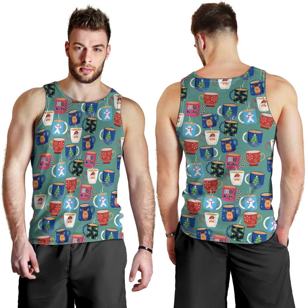 Christmas Teapot Group Men Tank Top Xmas Holiday Patterns - Wonder Print Shop