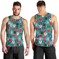 Christmas Teapot Group Men Tank Top Xmas Holiday Patterns - Wonder Print Shop